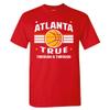 Atlanta Basketball Retro Team Men's Fan T-Shirt (Red Shirt, 2XL) view 1