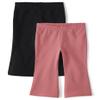 The Children's Place,and Toddler Flared Fashion Leggings 2-Pack,Black | Lotus Flower,12-18 Months view 1