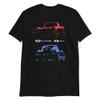 1963 Split Window 'Vette Sting Ray C2 American Collector Car Custom T-Shirt Black view 1