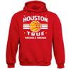 Xtreme Apparrel Houston Basketball Retro Team Men's Fan Hoodie Sweatshirt (Red Hoodie, 3XL) view 1