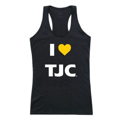 I Love Tyler Junior College Apaches Womens Tank Top Tee T-Shirt - Black, Medium