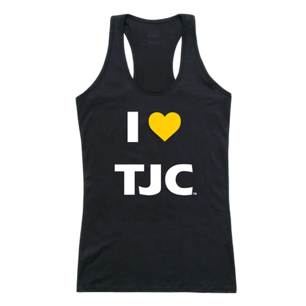 I Love Tyler Junior College Apaches Womens Tank Top Tee T-Shirt - Black, Medium