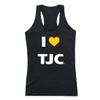 I Love Tyler Junior College Apaches Womens Tank Top Tee T-Shirt - Black, Medium view 1