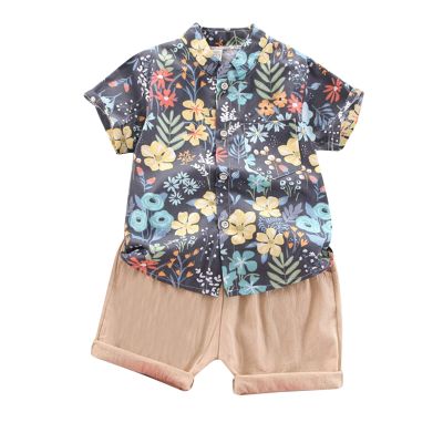 Baby Boy's Clothing Summer Kids Baby Boys Floral Print Button Down Shirt+Shorts Beach Outfits (Multicolor, 2-3 Years)