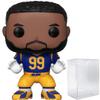 POP Football: Rams - Aaron Donald Funko Vinyl Figure (Bundled with Compatible Box Protector Case), Multicolor, 3.75 inches view 1