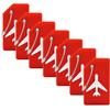 7 Pack Silicone Luggage Tag Baggage Handbag Travel Suitcase Tags with Name ID Card Perfect to Quickly Spot Luggage Suitcase (Red