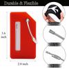 7 Pack Silicone Luggage Tag Baggage Handbag Travel Suitcase Tags with Name ID Card Perfect to Quickly Spot Luggage Suitcase (Red view 3