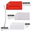7 Pack Silicone Luggage Tag Baggage Handbag Travel Suitcase Tags with Name ID Card Perfect to Quickly Spot Luggage Suitcase (Red view 4
