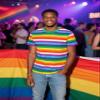 Funny World Rainbow Striped Shirt Men Crewneck Short Sleeve Pride T Shirts, X-Large view 4