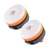 LIT-PaTH LED Camping Lantern, Rechargeable Light with Magnet Base, 2200 mAh, Survival Kit for Emergency, Hurricane, Outage, Medium Orange, 2 Pack view 1