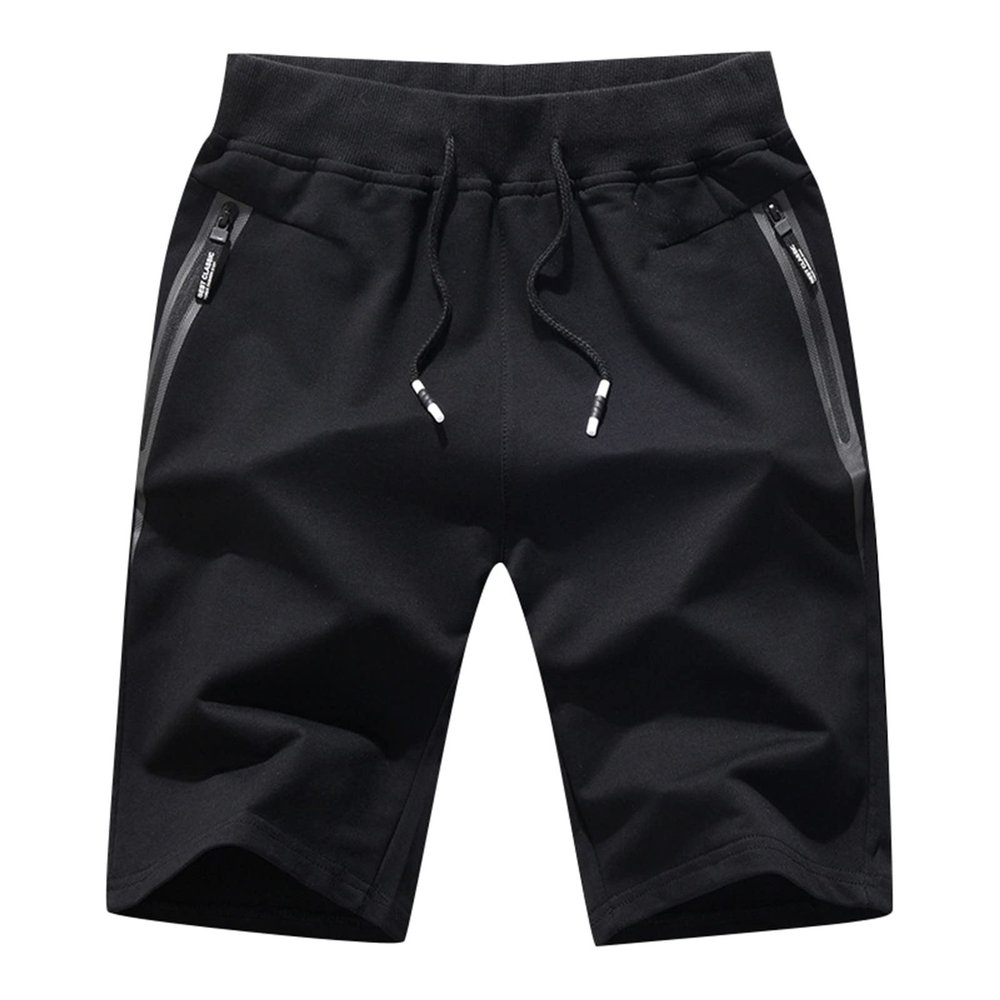 RTRDE Mens Shorts, Short Pants for Men Grey Shorts Short Khaki Men's Outdoor Fashion Sports Casual Basketball Shorts Running Training Chino Slim Fit Big 9 Inch Inseam Golf Casual Cotton (L, Black-2)