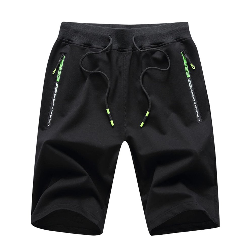 RTRDE Men Shorts, Casual Shorts for Casual Summer Shorts Mens Casual Men's Outdoor Fashion Sports Casual Basketball Shorts Running Training Golf Casual Chino Flat Front Khaki 38 (4XL, Black-1)