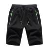 RTRDE Men Shorts, Casual Shorts for Casual Summer Shorts Mens Casual Men's Outdoor Fashion Sports Casual Basketball Shorts Running Training Golf Casual Chino Flat Front Khaki 38 (4XL, Black-1) view 1