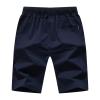 RTRDE Mens Shorts, Shorts Casual for Men Brown Shorts Big and Tall Men's Outdoor Fashion Sports Casual Basketball Shorts Running Training Summer Flat Front Blue Black Khaki Casual 9 (L, Dark Blue-2) view 2