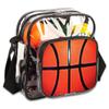 bisibuy Sport Basketball Clear Crossbody Bag Clear Messenger Bag Shoulder Bags Clear Purse Stadium Approved for Concerts Sports Events Work Travel view 1
