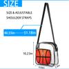 bisibuy Sport Basketball Clear Crossbody Bag Clear Messenger Bag Shoulder Bags Clear Purse Stadium Approved for Concerts Sports Events Work Travel view 3