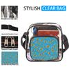 Digital Art Circles Round Clear Crossbody Bag Clear Messenger Bag Shoulder Bags Clear Purse Stadium Approved for Concerts Sports Events Work Travel view 2