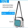 Digital Art Circles Round Clear Crossbody Bag Clear Messenger Bag Shoulder Bags Clear Purse Stadium Approved for Concerts Sports Events Work Travel view 3