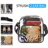 bisibuy Summer Beach Theme Clear Crossbody Bag Clear Messenger Bag Shoulder Bags Clear Purse Stadium Approved for Concerts Sports Events Work Travel view 2