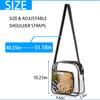 bisibuy Summer Beach Theme Clear Crossbody Bag Clear Messenger Bag Shoulder Bags Clear Purse Stadium Approved for Concerts Sports Events Work Travel view 3