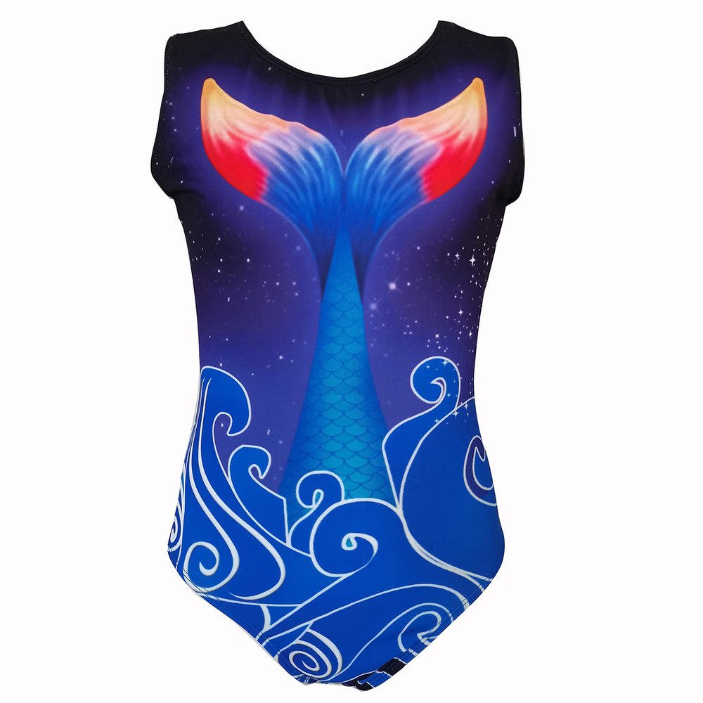 JoyCan Women's Rhythmic Gymnastics suit tights competition suit Gymnastics suit Blue costume