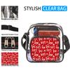 bisibuy Christmas Ho Letter Clear Crossbody Bag Clear Messenger Bag Shoulder Bags Clear Purse Stadium Approved for Concerts Sports Events Work Travel view 2