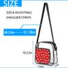 bisibuy Christmas Ho Letter Clear Crossbody Bag Clear Messenger Bag Shoulder Bags Clear Purse Stadium Approved for Concerts Sports Events Work Travel view 3