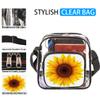 bisibuy Sunflower Clear Crossbody Bag Clear Messenger Bag Shoulder Bags Clear Purse Stadium Approved for Concerts Sports Events Work Travel view 3