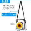 bisibuy Sunflower Clear Crossbody Bag Clear Messenger Bag Shoulder Bags Clear Purse Stadium Approved for Concerts Sports Events Work Travel view 4