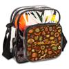 bisibuy Thanksgiving Happy Fall Harvest Theme Clear Crossbody Bag Clear Messenger Bag Shoulder Bags Clear Purse Stadium Approved for Concerts Sports Events Work Travel view 1