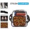 bisibuy Thanksgiving Happy Fall Harvest Theme Clear Crossbody Bag Clear Messenger Bag Shoulder Bags Clear Purse Stadium Approved for Concerts Sports Events Work Travel view 2