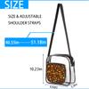 bisibuy Thanksgiving Happy Fall Harvest Theme Clear Crossbody Bag Clear Messenger Bag Shoulder Bags Clear Purse Stadium Approved for Concerts Sports Events Work Travel view 3