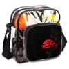 Butterfly Red Rose Clear Crossbody Bag Clear Messenger Bag Shoulder Bags Clear Purse Stadium Approved for Concerts Sports Events Work Travel view 1