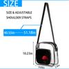 Butterfly Red Rose Clear Crossbody Bag Clear Messenger Bag Shoulder Bags Clear Purse Stadium Approved for Concerts Sports Events Work Travel view 4