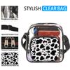 Animal Cows Print Clear Crossbody Bag Clear Messenger Bag Shoulder Bags Clear Purse Stadium Approved for Concerts Sports Events Work Travel view 2