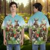 228CLOSET Easter Bunny Hawaiian Shirt for Men, Casual Button Down Summer Beach Cruise Unisex Shirt (TND-PTU-TT-HW-Easter_05) Size 2XL view 2