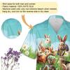 228CLOSET Easter Bunny Hawaiian Shirt for Men, Casual Button Down Summer Beach Cruise Unisex Shirt (TND-PTU-TT-HW-Easter_05) Size 2XL view 3
