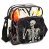 bisibuy Skull Marble Pattern Clear Crossbody Bag Clear Messenger Bag Shoulder Bags Clear Purse Stadium Approved for Concerts Sports Events Work Travel view 1