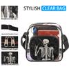bisibuy Skull Marble Pattern Clear Crossbody Bag Clear Messenger Bag Shoulder Bags Clear Purse Stadium Approved for Concerts Sports Events Work Travel view 2