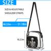 bisibuy Skull Marble Pattern Clear Crossbody Bag Clear Messenger Bag Shoulder Bags Clear Purse Stadium Approved for Concerts Sports Events Work Travel view 3