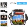 bisibuy Summer Sunflower Clear Crossbody Bag Clear Messenger Bag Shoulder Bags Clear Purse Stadium Approved for Concerts Sports Events Work Travel view 2