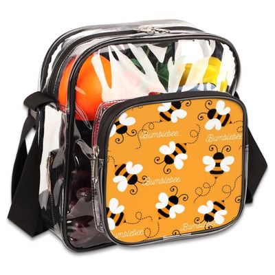bisibuy Cute Bee Bumblebee Clear Crossbody Bag Clear Messenger Bag Shoulder Bags Clear Purse Stadium Approved for Concerts Sports Events Work Travel