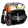 bisibuy Music Notes Clear Crossbody Bag Clear Messenger Bag Shoulder Bags Clear Purse Stadium Approved for Concerts Sports Events Work Travel view 1