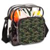 bisibuy Forest Camo Camouflage Clear Crossbody Bag Clear Messenger Bag Shoulder Bags Clear Purse Stadium Approved for Concerts Sports Events Work Travel view 1