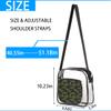 bisibuy Forest Camo Camouflage Clear Crossbody Bag Clear Messenger Bag Shoulder Bags Clear Purse Stadium Approved for Concerts Sports Events Work Travel view 3