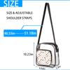 bisibuy Farmhouse Rooster Chicken Clear Crossbody Bag Clear Messenger Bag Shoulder Bags Clear Purse Stadium Approved for Concerts Sports Events Work Travel view 3