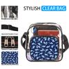 Dolphins Clear Crossbody Bag Clear Messenger Bag Shoulder Bags Clear Purse Stadium Approved for Concerts Sports Events Work Travel view 2