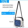 Dolphins Clear Crossbody Bag Clear Messenger Bag Shoulder Bags Clear Purse Stadium Approved for Concerts Sports Events Work Travel view 3