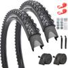 2 Pack26 x1.95 Bike Tires with 2 Inner Tubes and 2 Levers for Mountain Trail Bicycle Tires (2 Tires 2 Tubes 2 Levers 2 Rim Strips with Tool Kit) view 4