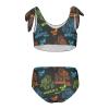 Aflyko Girls' Swimwear Monster Truck Car Neon Rock 2-Piece Bikini Set Summer Swimsuit Holiday Bathing Suit Hawaii Beachwear Pool Water Sport Childish Tankini Set 4T view 2